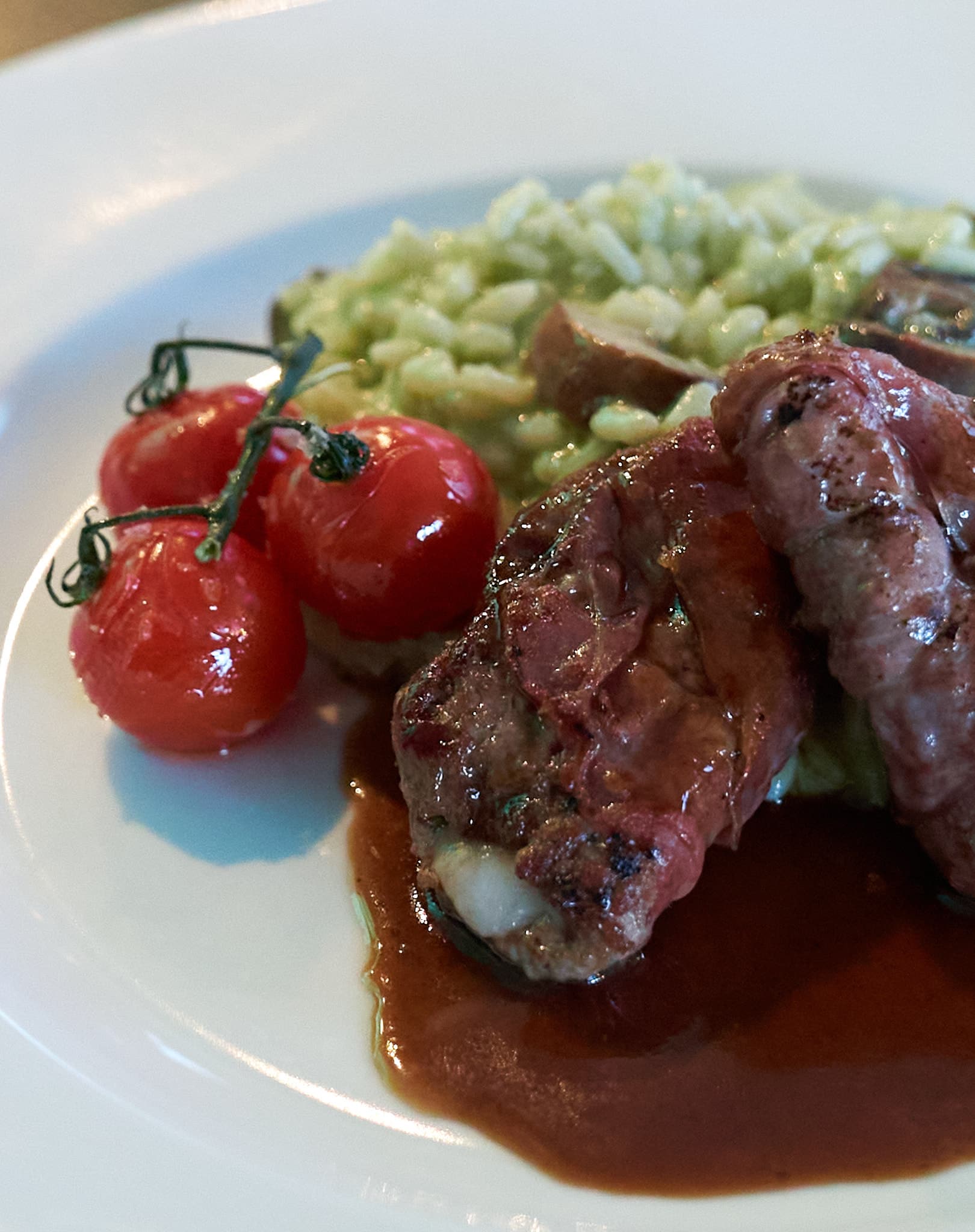 Involtini mit Risotto beim Kochkurs italienisch Involtini mit Risotto beim Kochkurs italienisch