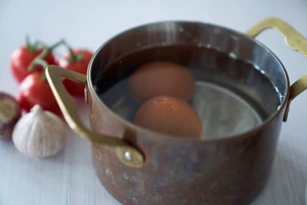 Eier im Topf
